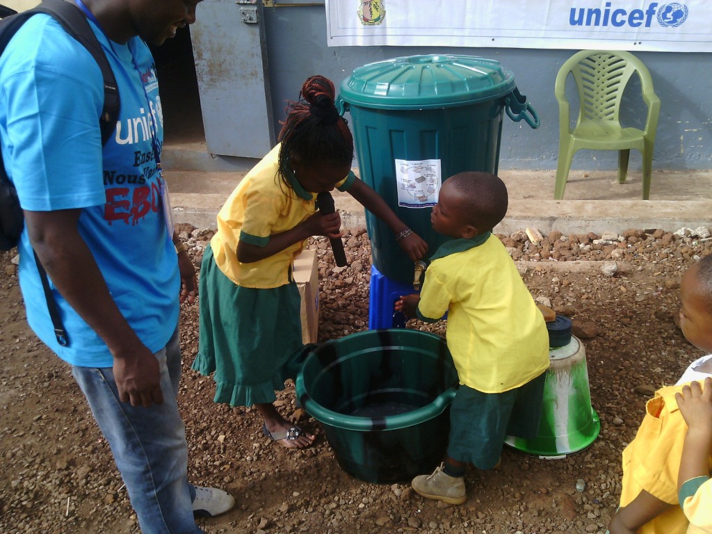 Photo: UNICEF Guinea on Flickr.  UNICEF and partners conduct Ebola education sessions at schools.