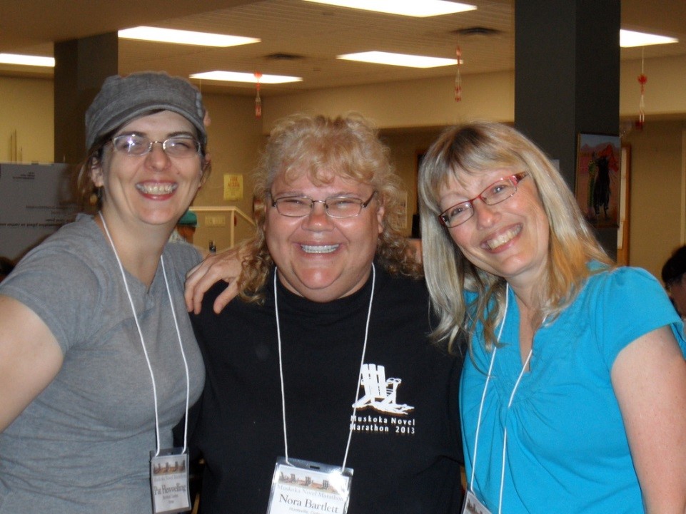 Pat (left) with Nora (centre) and Nancy from the YMCA of Simcoe-Muskoka