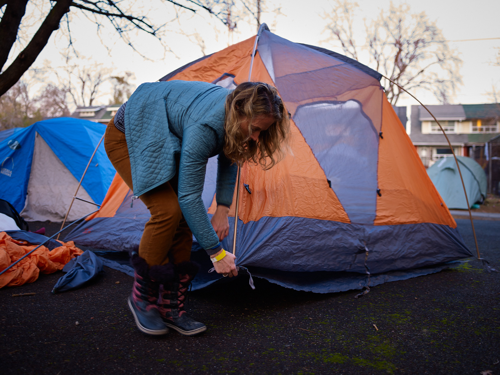 Sleepout - tent set up